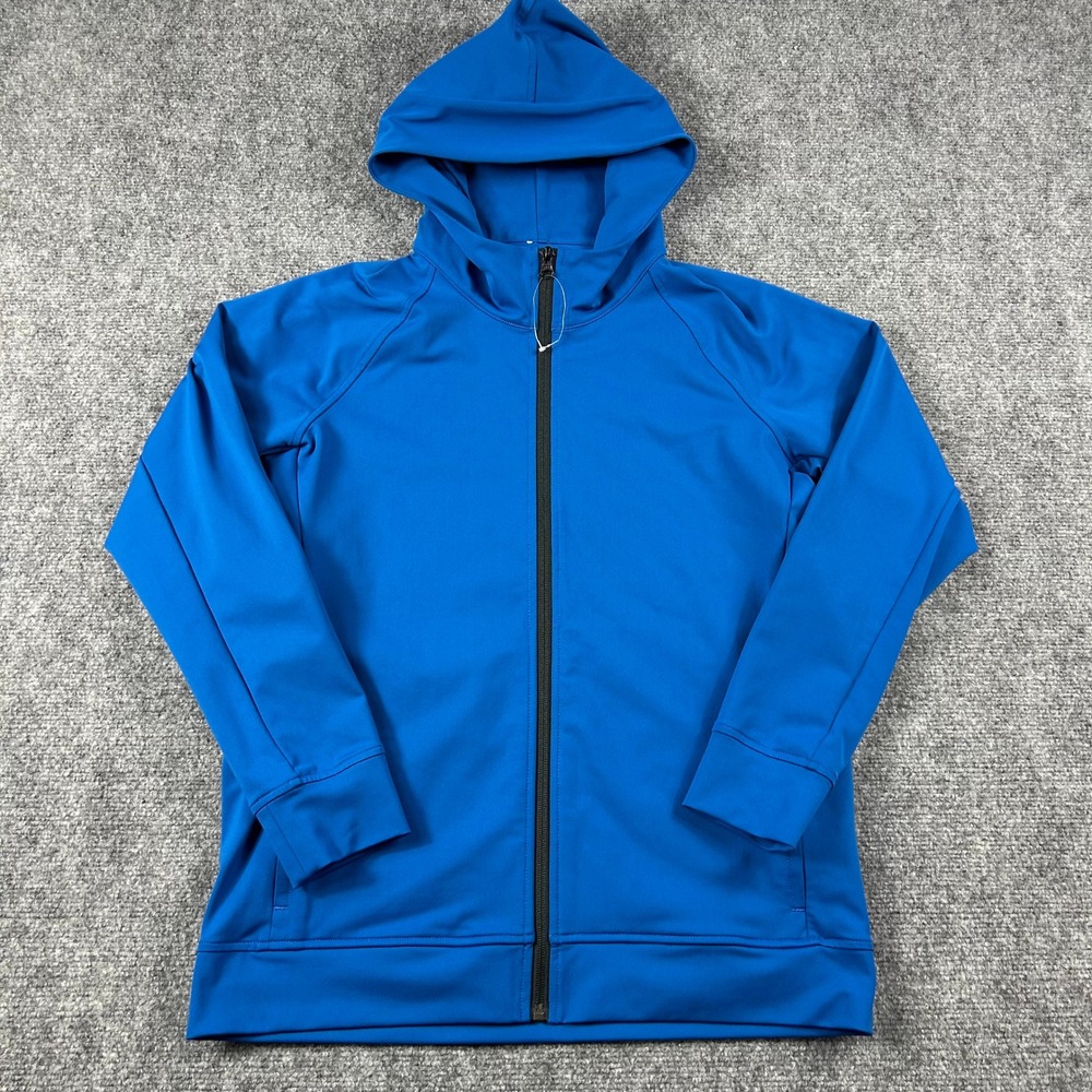 Outerknown Hoodie Mens Medium Blue Full Zip Recycled Performance‎ Active